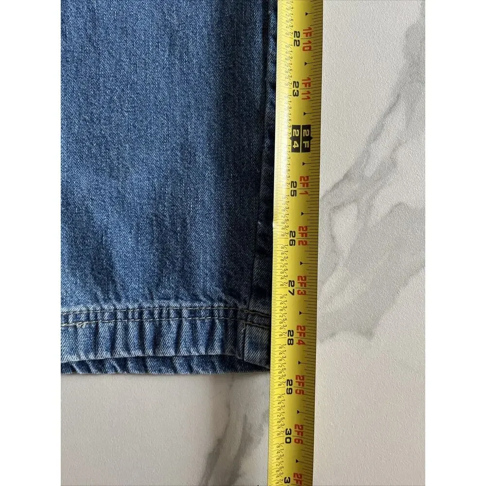 Frayed Brand Womens Mom Jeans High Rise Bootcut Denim Pants Relaxed Size 31